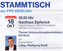Einladung zum Meidlinger Stammtisch